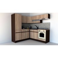 Bucatarie de Colt GENA NEW 9 ST. 190-200, Cu Corp de Cuptor, Stejar Sonoma